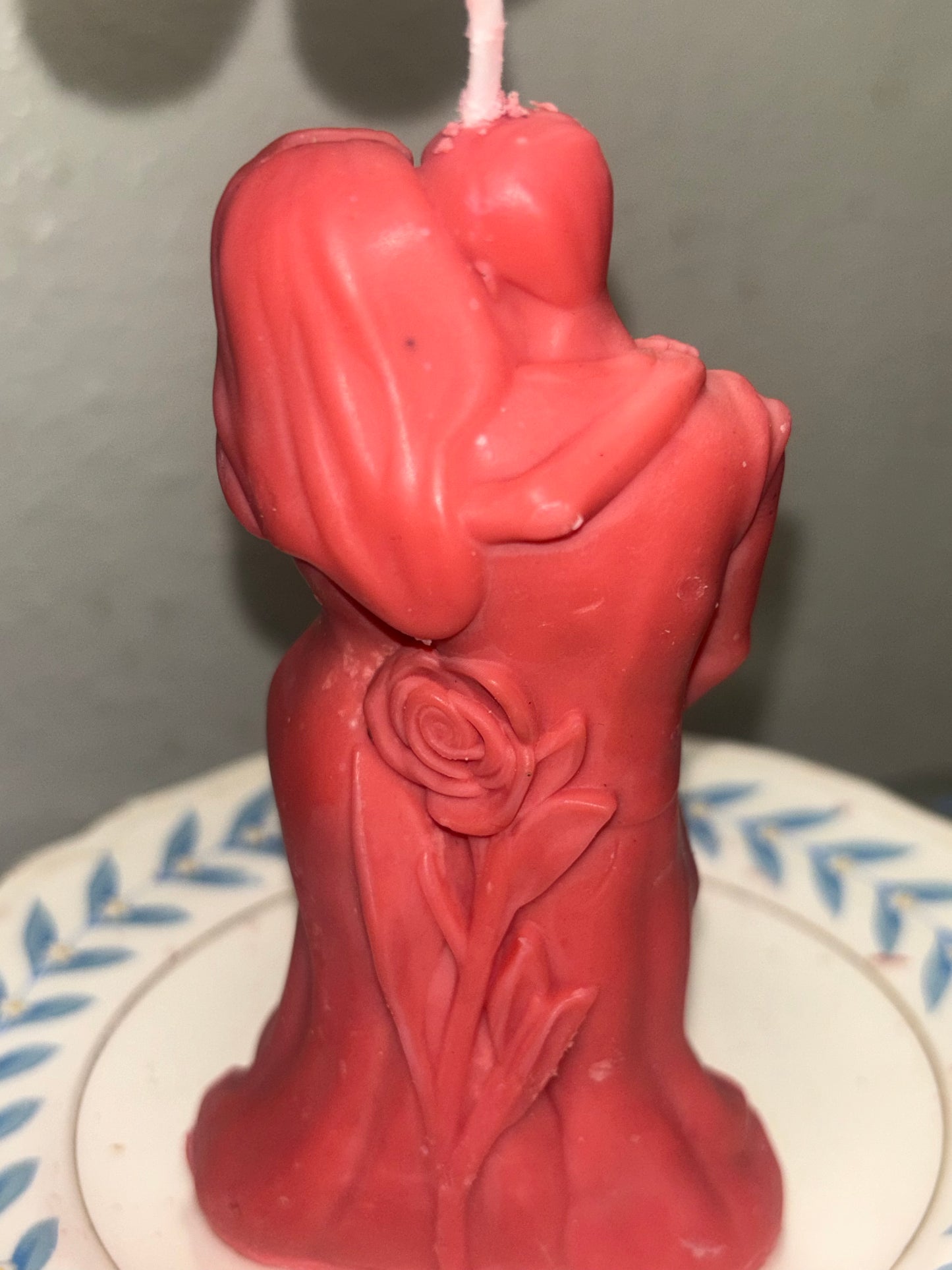 Man and Woman Kissing Adult Candle